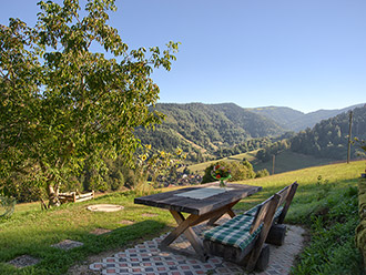 Sitzplatz mit herrlicher Aussicht